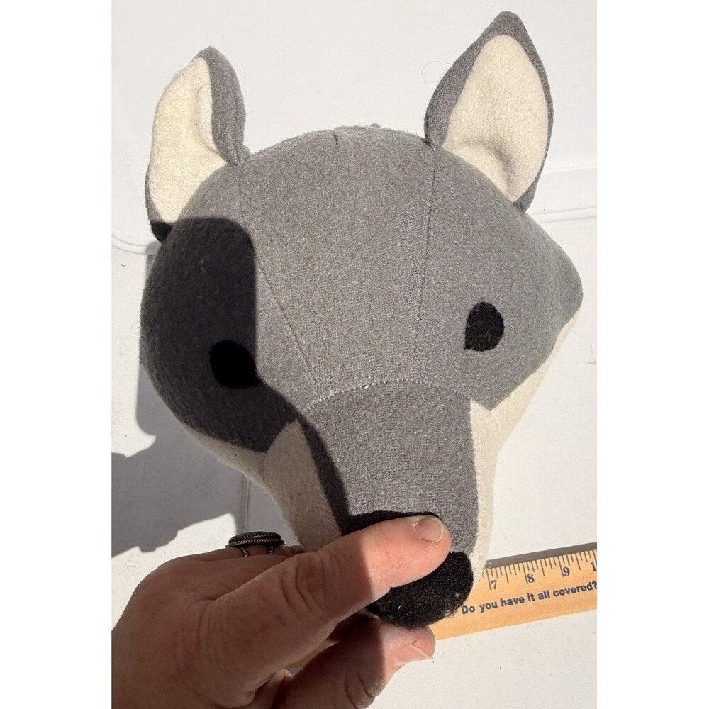 Target Pillowfort Gray Wolf Head Plush 3-D Wall Mount 2016 Retired! - Picture 2 of 6
